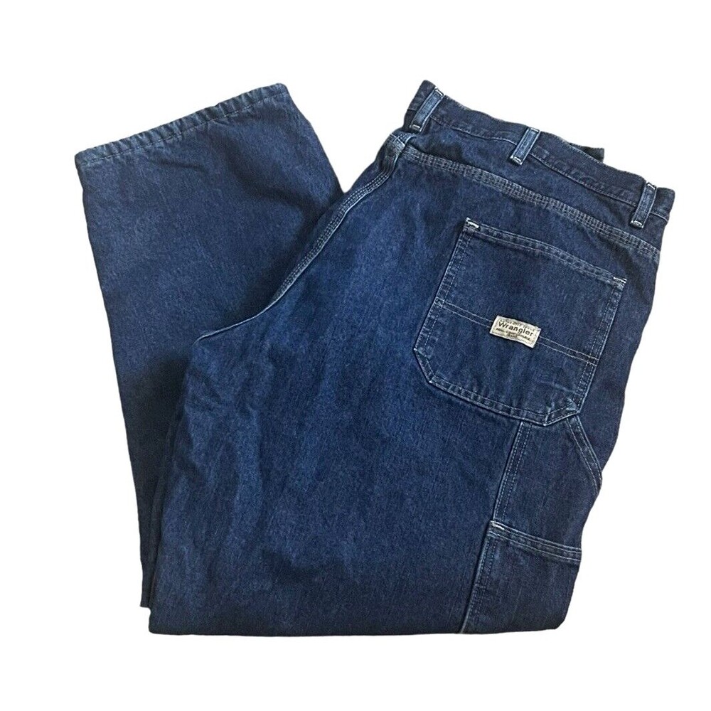 Wrangler Men's Insulated Cargo Jeans 40 x 30 XL Blue Denim Outdoors 100% Cotton
